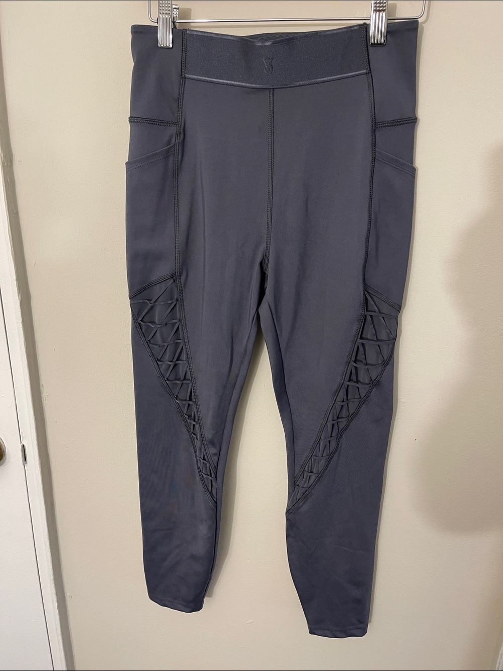 Victoria's Secret Charcoal Gray Lattice Leggings